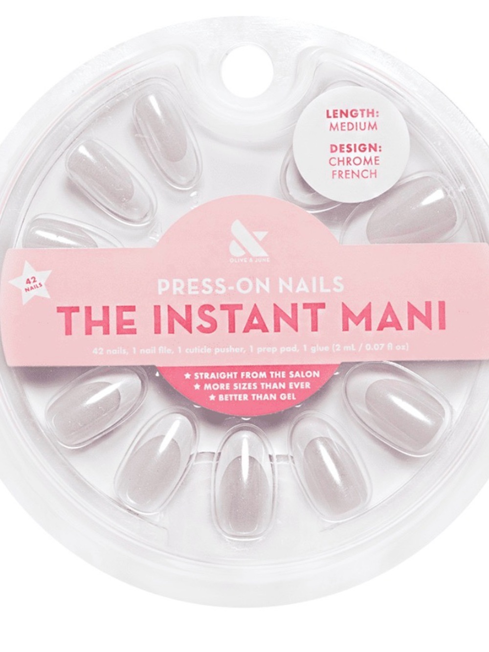 Olive & June The Instant Mani Press-On Nails in Sheer Pink